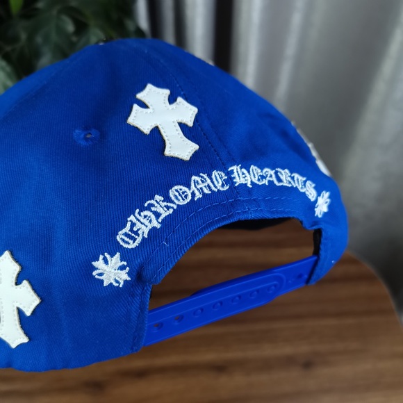 Chrome Hearts Cross Patch baseball hat in blue - Picture 4 of 5